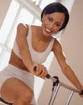 exercising woman with Endometriosis disease